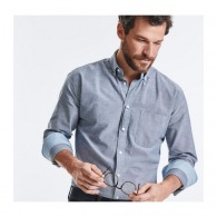 Chemise oxford contrastée bio